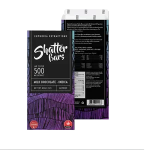 Shatter Bars Milk Chocolate 500mg Indica