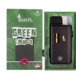 3 Gram Burn Disposable Vapes – Green Crack (Sativa)