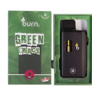3 Gram Burn Disposable Vapes – Green Crack (Sativa)