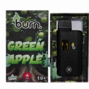 3 Gram Burn Disposable Vapes – Green Apple
