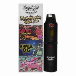 Straight Goods Triple Chamber Vape (9Grams) – Dante’s Inferno + Skywalker OG + Ice Cream Cake
