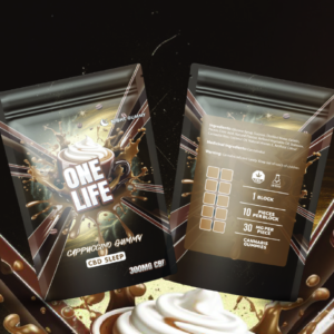 One Life Edibles – Cappuccino Gummy – 300mg CBD + 100mg Melatonin
