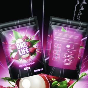 One Life Edibles – Lychee Gummy – 300mg CBD