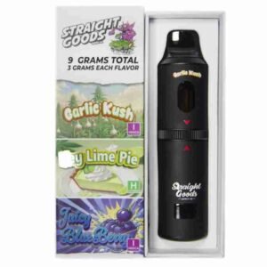 Straight Goods Triple Chamber Vape – Garlic Kush x Key Lime x Juicy Blueberry (3 Grams + 3 Grams + 3 Gram)