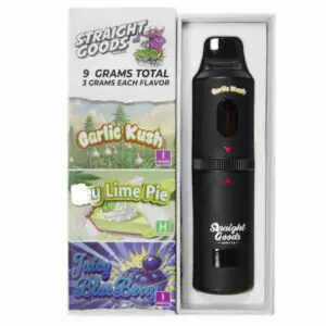 Straight Goods Triple Chamber Vape – Garlic Kush x Key Lime x Juicy Blueberry (3 Grams + 3 Grams + 3 Gram)