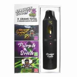 Straight Goods Triple Chamber Vape – Ghost Rider OG + Purple Urkle + Durban Poison (3 Grams + 3 Grams + 3 Gram)